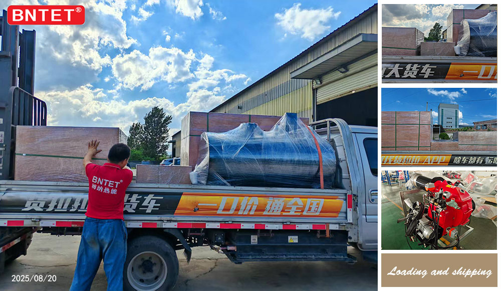 Shipment of heavy oil burners to French customers 